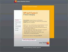 Tablet Screenshot of itunes.hpi.uni-potsdam.de